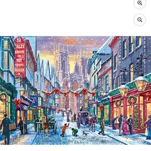 Christmas Village Street 1000 Piece Jigsaw Puzzle Holiday Scene